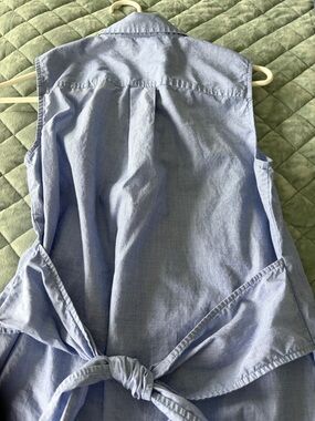 J. Crew Light Blue Button-Front Shirt dress